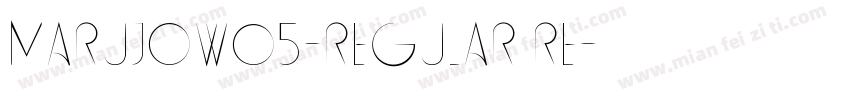 MarujoW05-Regular Re字体转换